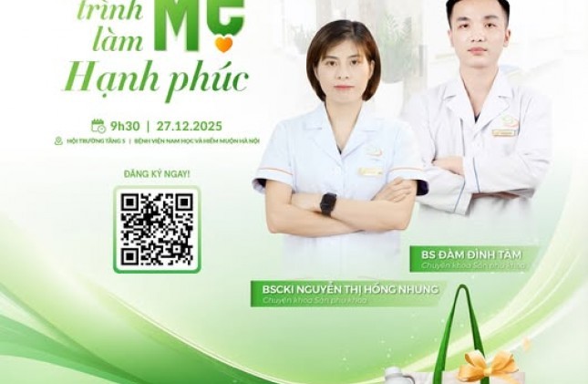 Eurofins GENTIS đồng hành cùng Bệnh viện Nam học và Hiếm muộn Hà Nội tổ chức Lớp học Tiền sản tháng 12