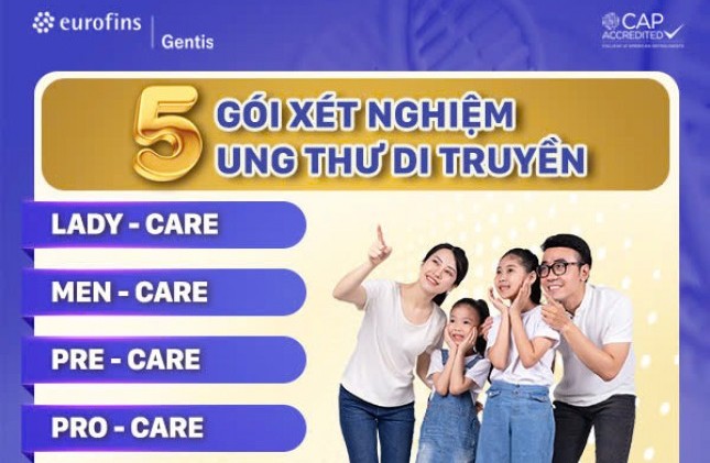 Tổng hợp 5 gói xét nghiệm ung thư di truyền tại Eurofins GENTIS