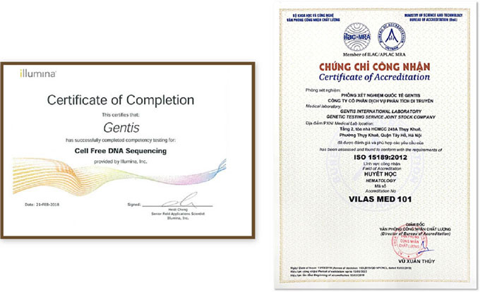 chứng nhận ISO 15189:2012&nbsp;