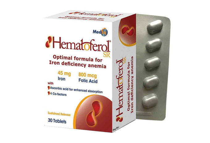 Vi&ecirc;n uống Hematoferol bổ sung folic acid
