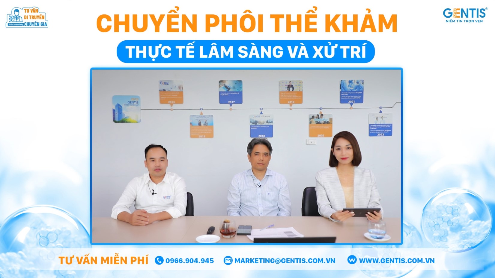 Talkshow “Tư vấn di truyền - Thảo luận cùng Chuyên gia” chủ đề “Chuyển phôi thể khảm - Thực tế lâm sàng và xử trí” có sự góp mặt của PGS.TS.BS Hồ Sỹ Hùng & TS Phạm Đình Minh